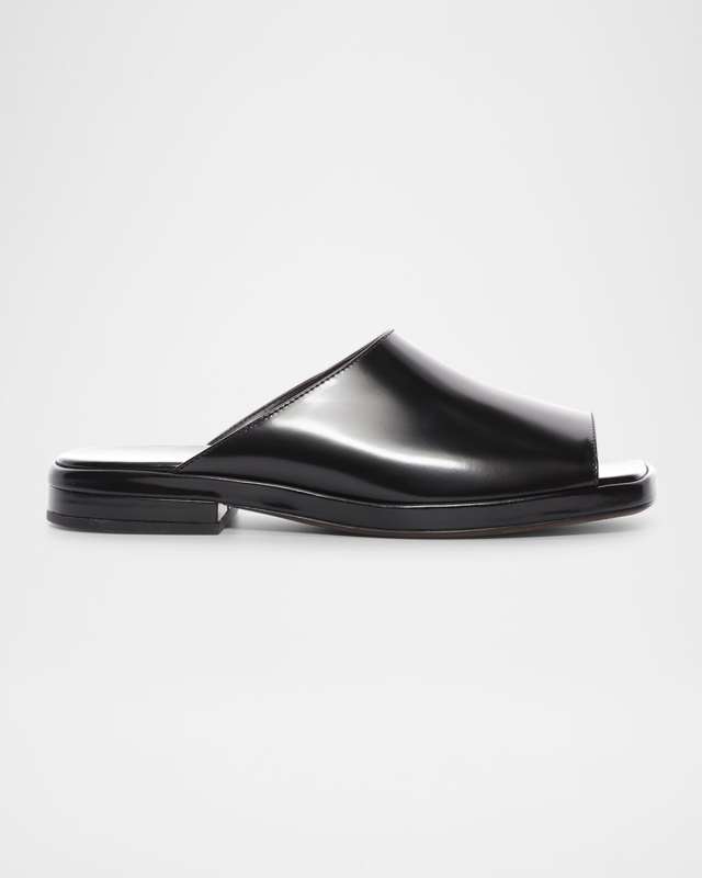 Emi Leather Flat Mule Sandals
